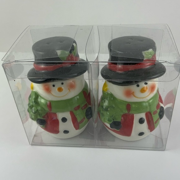 Christmas Snowmen Kitchen Set Hand Painted Ceramic Accessories 4 Holiday Pieces - Picture 4 of 16